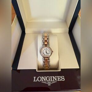 Longines Primaluna rose gold stainless steel with diamonds